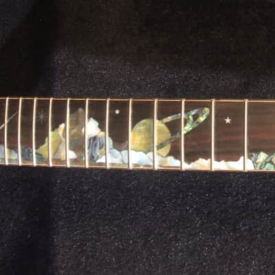 Electric Guitar Replacement Strat Neck, Handcrafted Solid Purple Heart, Planet Inlay, Bruce Wei GN-2118