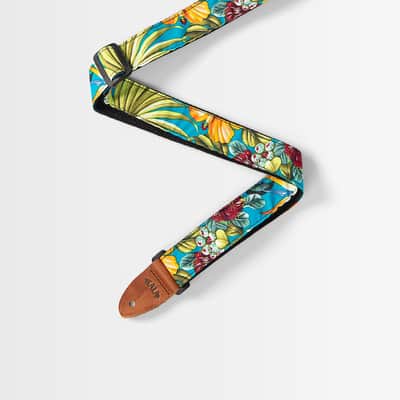 Kala Hibiscus Teal USA Made Ukulele Strap
