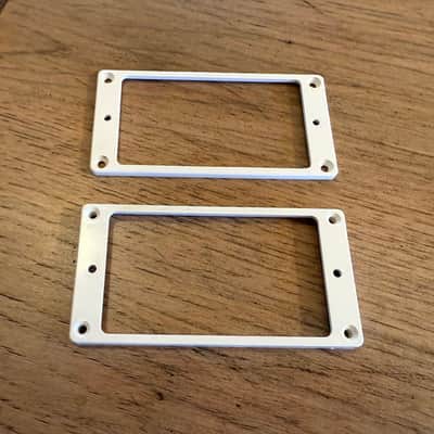 White Pickup rings, bezel set ESP MII, M-1000, M-1001, KH-2, KH602, KH202, M2, jeff hanneman, mirage 2025 - White CUSTOM neck + bridge