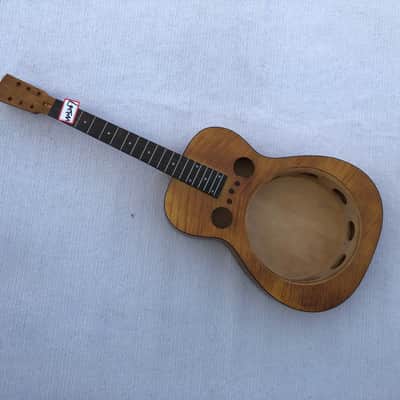 Tiger Maple Top Resonator Dobro Guitar DIY Project, Rosewood Fingerboard Neck