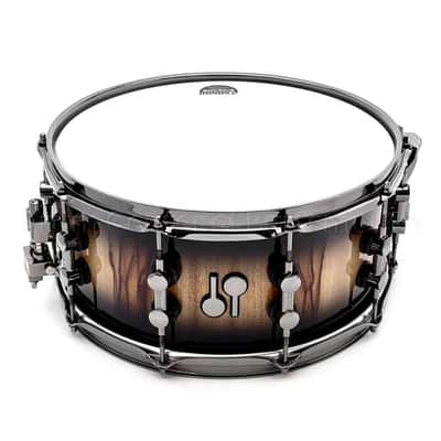 Sonor SQ2 Medium Maple Snare Drum 14x6.5 Black Burst over African Marble