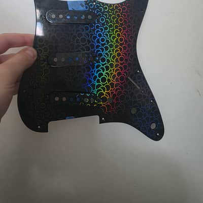 3D Holographic Fender 006-3401-000 Standard Stratocaster 11-Hole Pickguard 1-Ply 2010s - Black