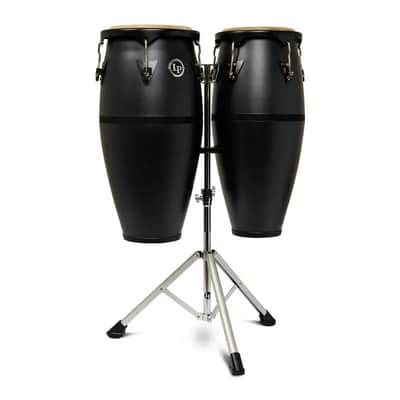 LP Discovery II Ultralight Conga Set 10" & 11" w/Stand Onyx