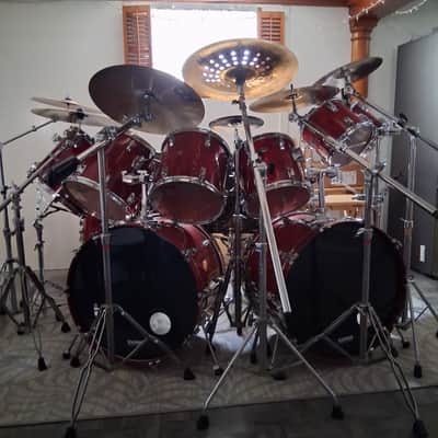 Tama Superstar 1990 - Birch shells-Cherry Red finish