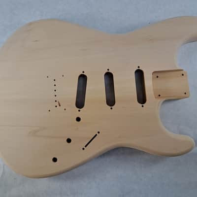 Unfinished Basswood SSS Hardtail guitar body - fits Fender Strat Stratocaster necks J2431