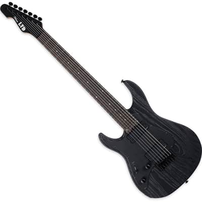 ESP LTD SN-1007HT 7 String Baritone Lefty Guitar Black Blast