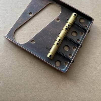 Bronze Guitar Telecaster Tele Style Bridge with Brass Saddles