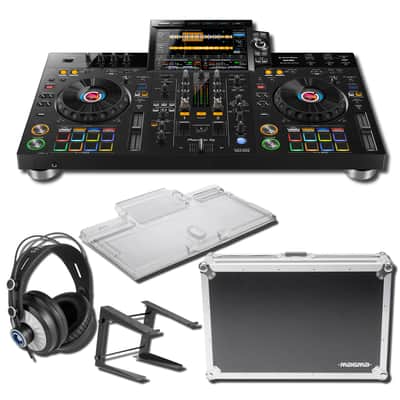 Pioneer XDJ-RX3 Digital DJ System with Magma MGA40975 Flight Case, Protective Cover, Laptop Stand, and StreamEye Cans50 Headphones
