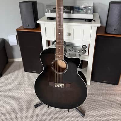 Guild Westerly Collection F-2512CE Deluxe 2023 - Present - Transparent Black Burst
