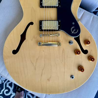 Vintage 2000 Epiphone Dot Deluxe made in Saein Korea - Natural Blonde