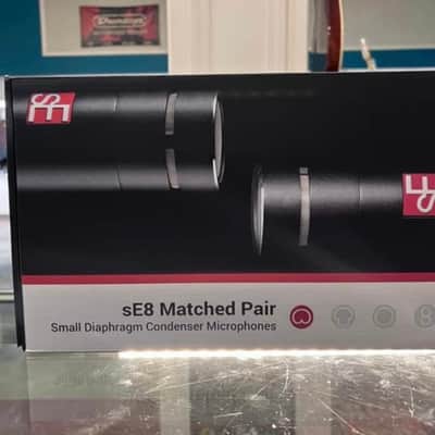 sE Electronics sE8 Small Diaphragm Cardioid Condenser Microphone Matched Stereo Pair 2018 - Present - Black