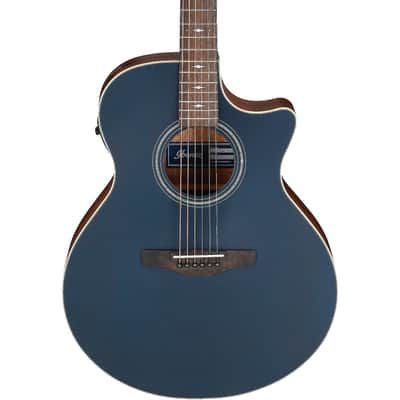 Ibanez AE100DBF Grand Auditorium Acoustic-Electric Guitar - Dark Tide Blue Flat